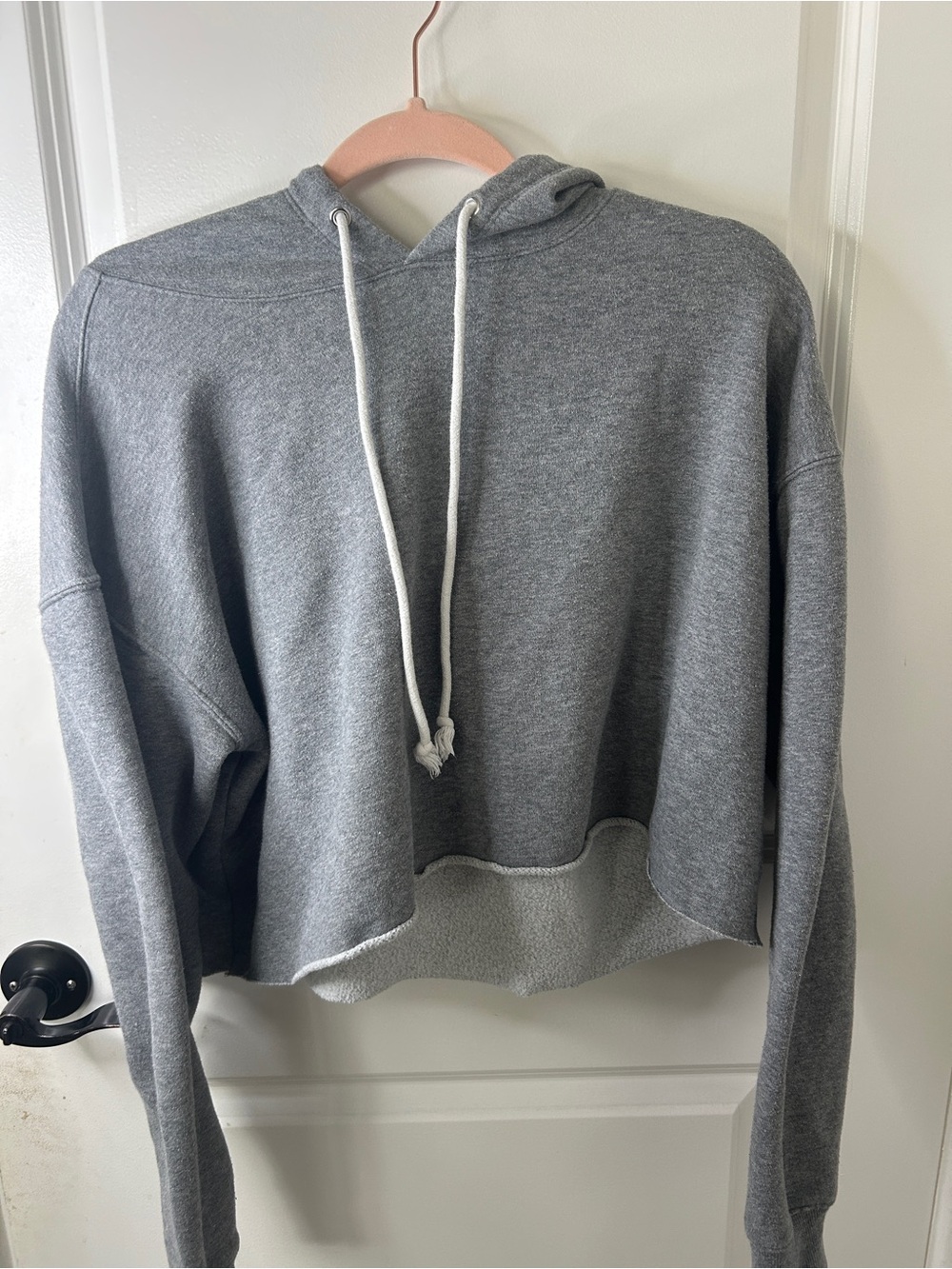 wild fable Gray Cropped Crewneck Hoodie